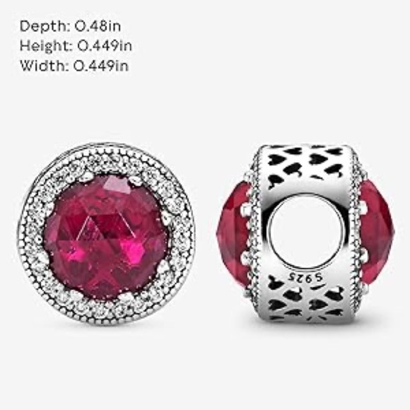 Pandora Retired Radiant Hearts Charm in sterling silver - Picture 2 of 8